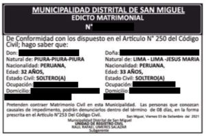 Edictos Matrimoniales